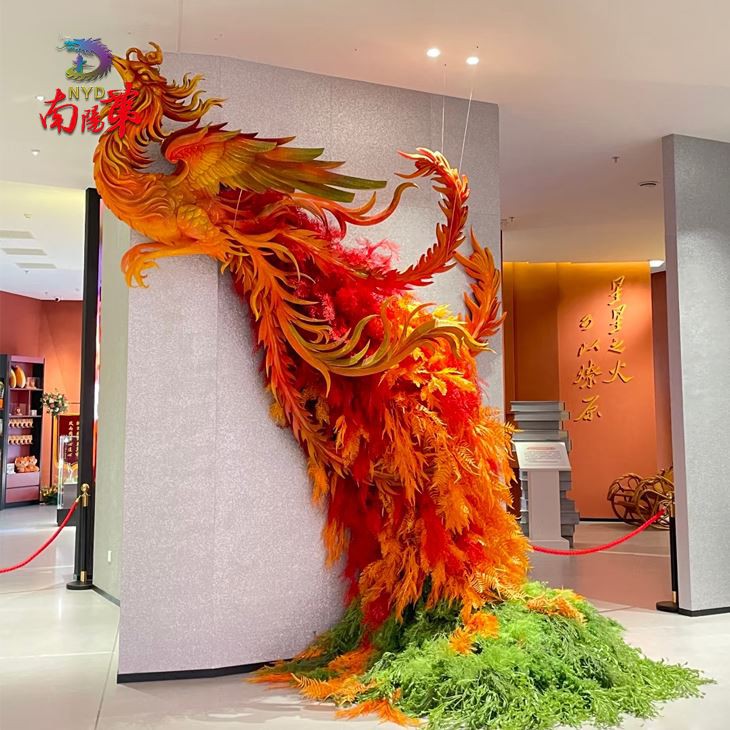 Giant Phoenix Statues Wall Decoration