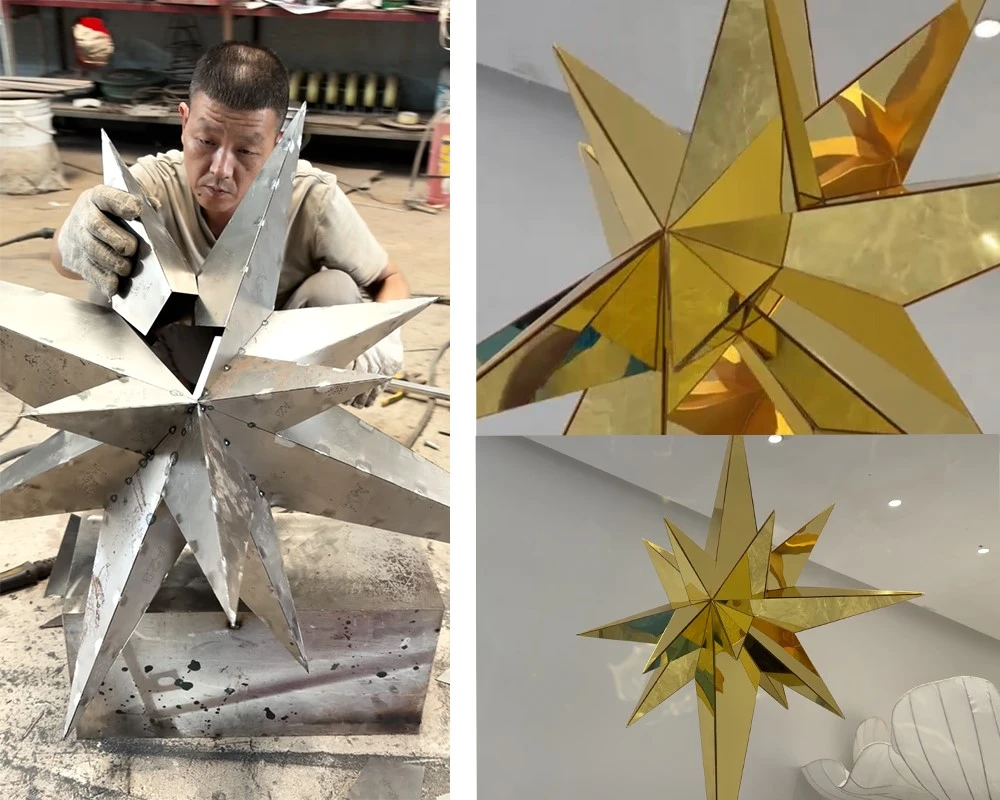 Acrylic Star Ceiling Decorations for Shopping Mall Acrylic Star Ceiling Decorations for Shopping Mall